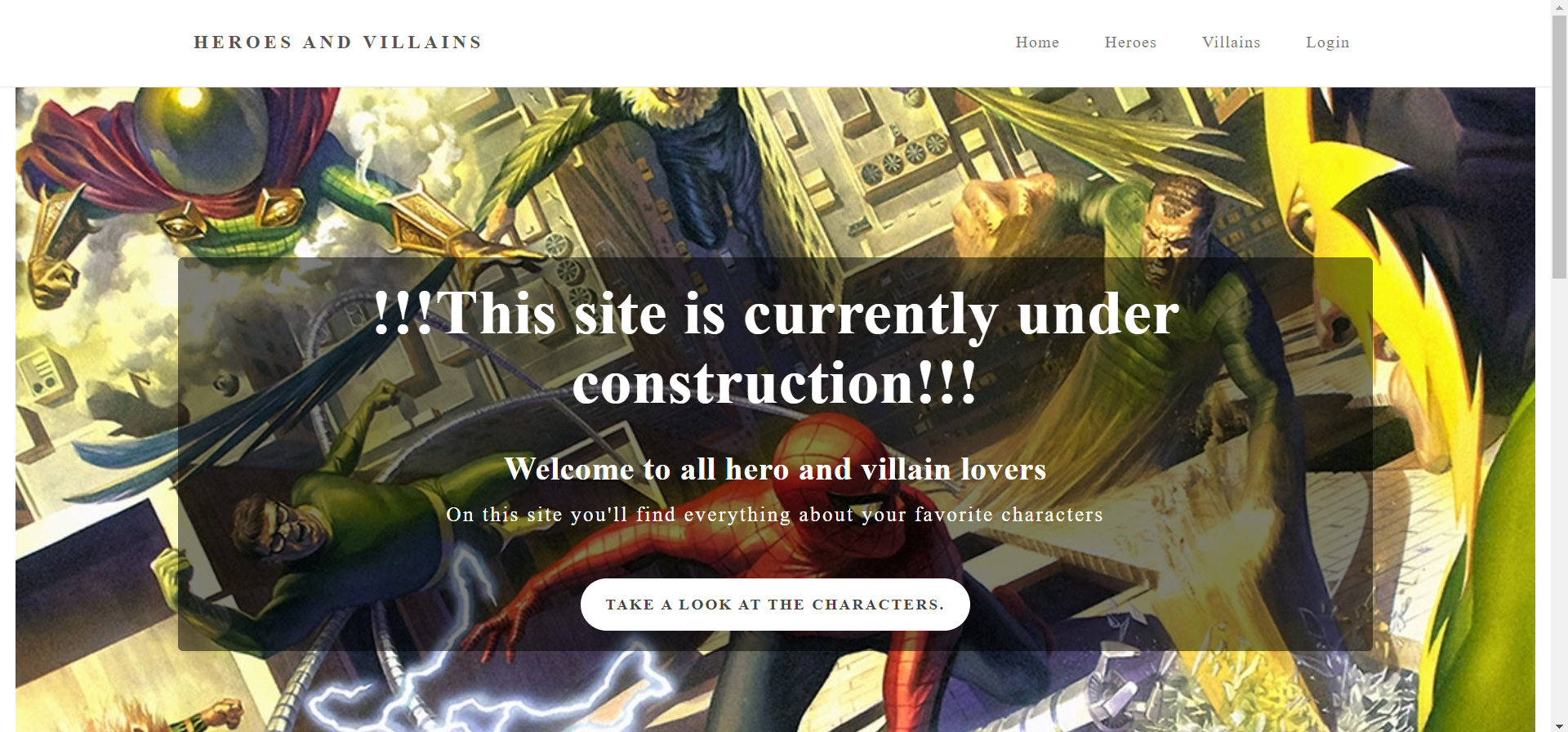 Superheroes website